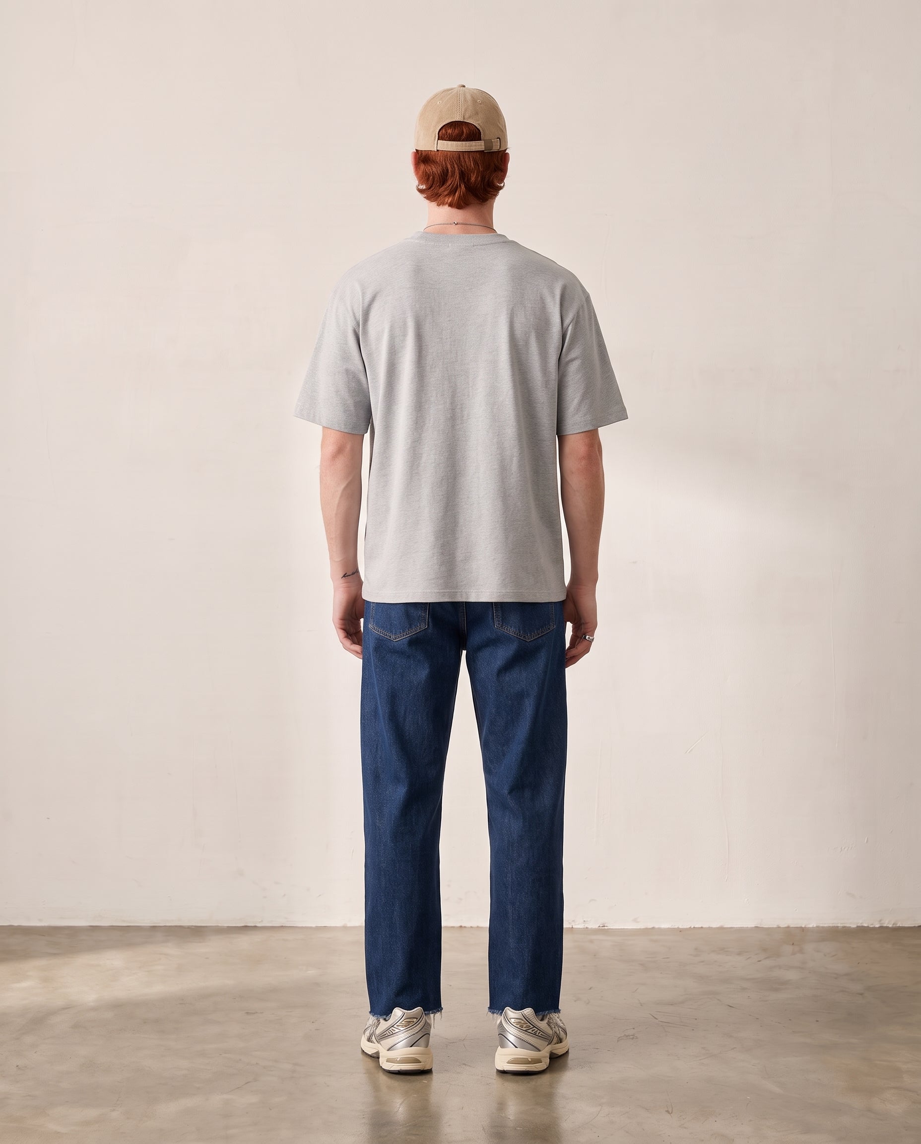 Hipland 300GSM Big Tee - Grey - back view