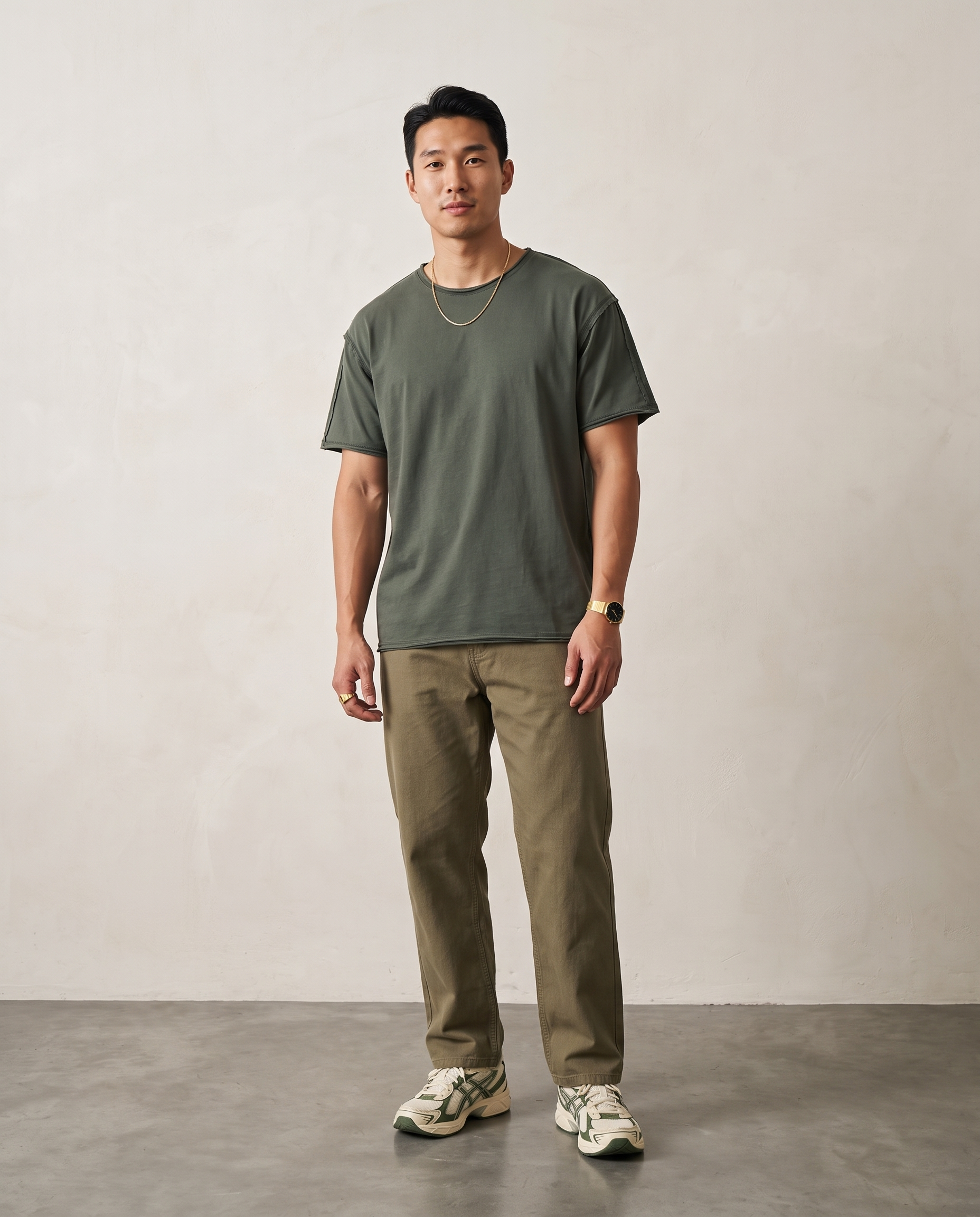 Washed Heavyweight Tee - Army