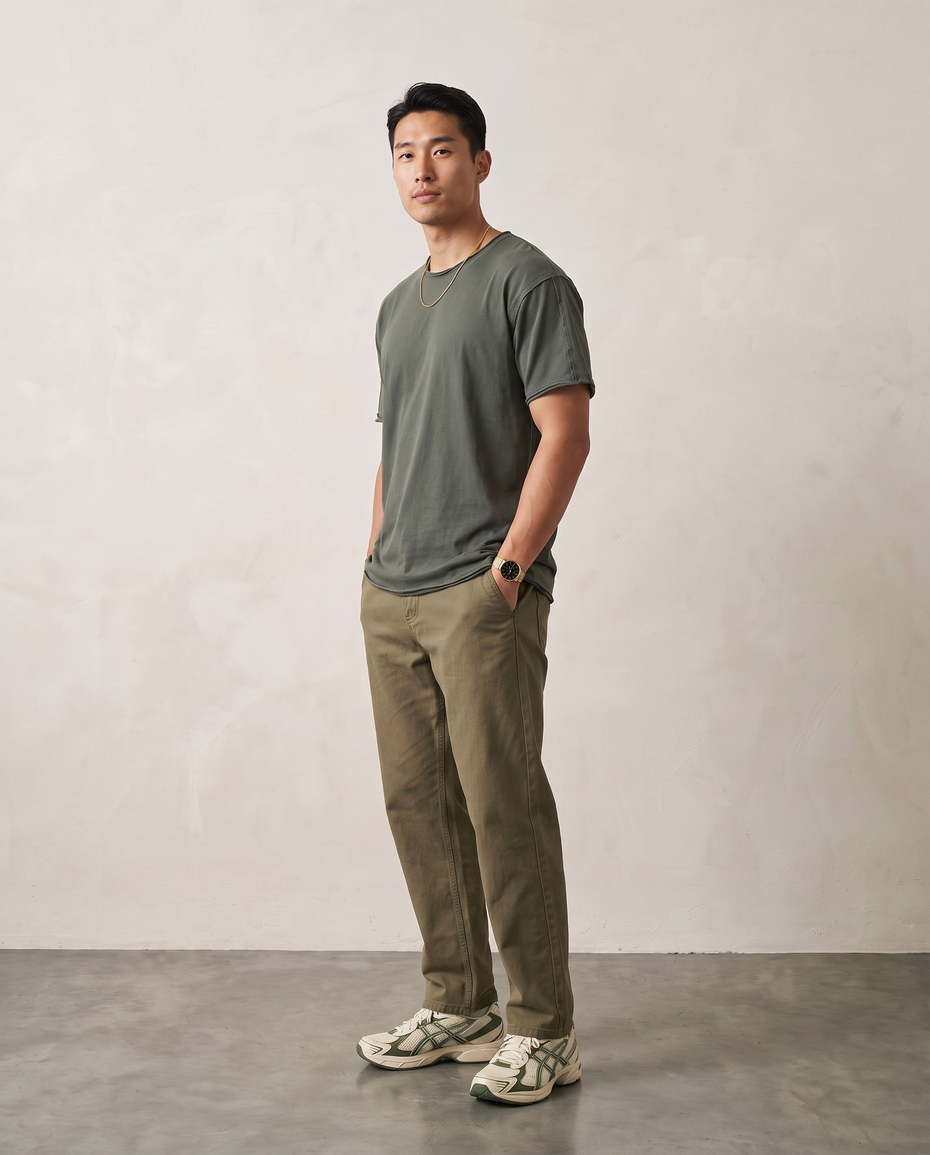 Washed Heavyweight Tee - Army