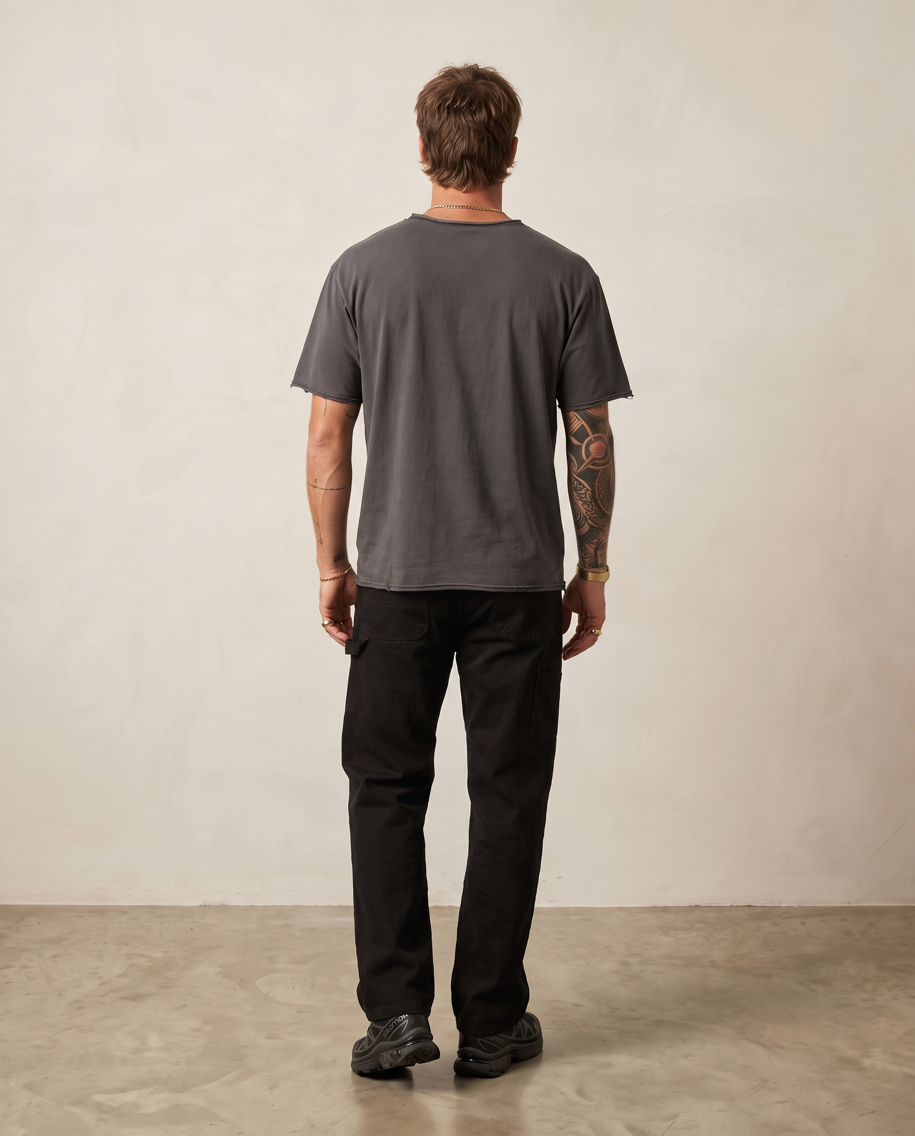 Washed Heavyweight Tee - Deep Grey