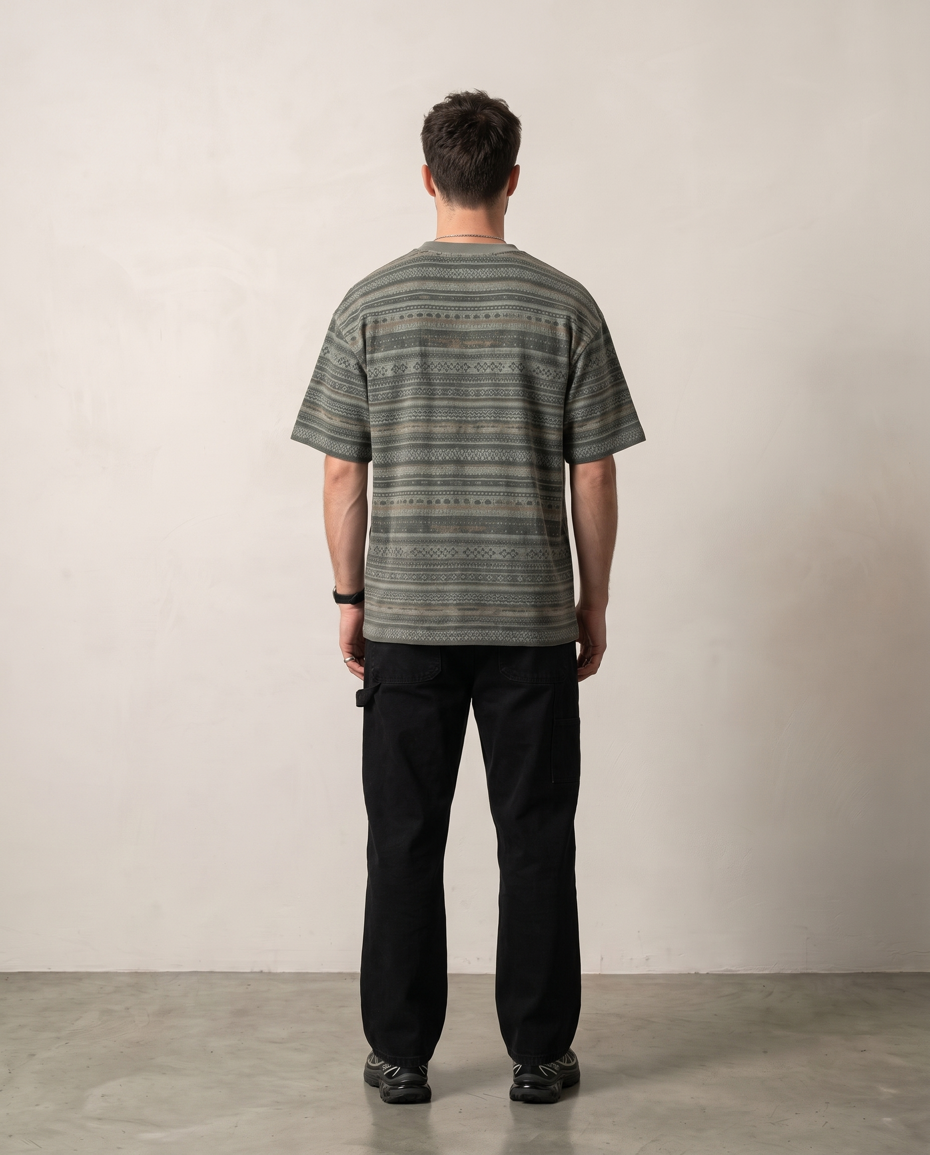 Tribal Jacquard Tee - Army