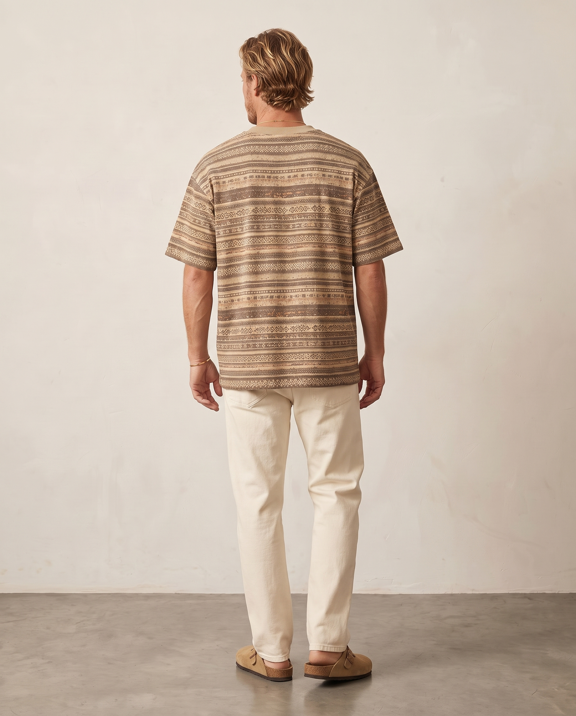 Tribal Jacquard Tee - Khaki