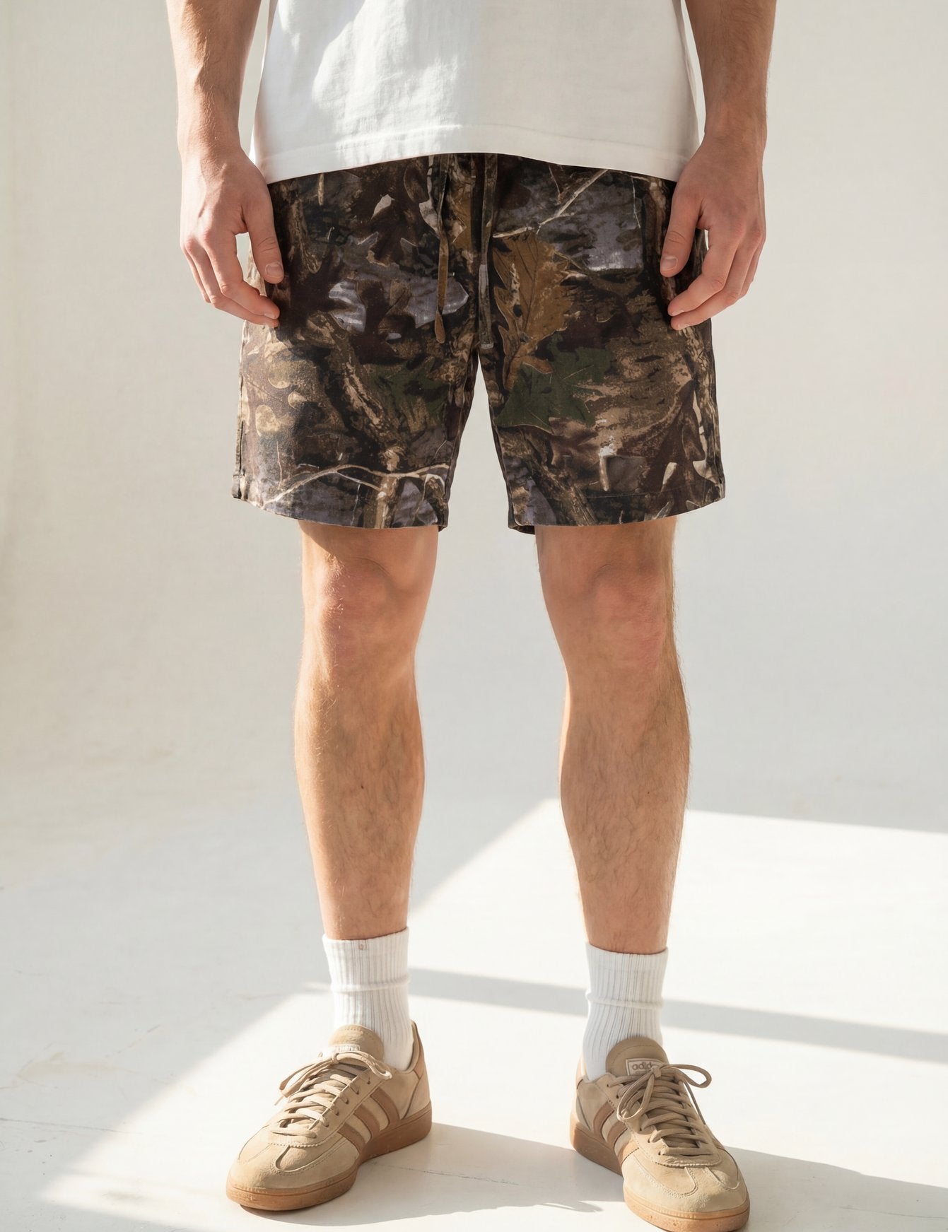 Hipland Bush Camo Shorts Dark Camo detail