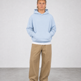 Brushed Fleece Hoodie Sky Blue - Front View