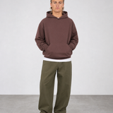 Brushed Fleece Hoodie Coffee - Front View