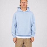 Brushed Fleece Hoodie Sky Blue - Front Close Up View
