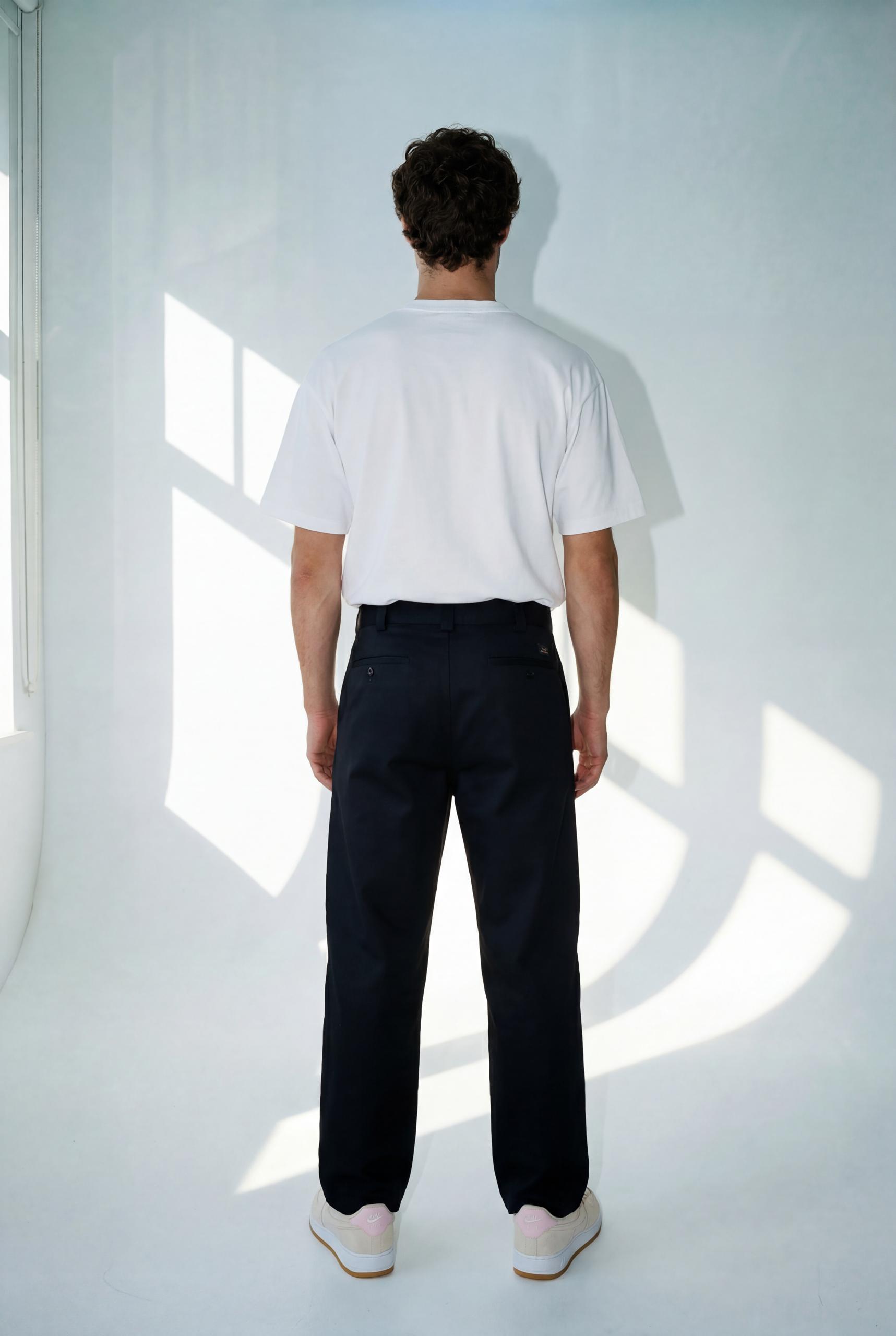 Hipland Echo Trouser — Black — lifestyle view