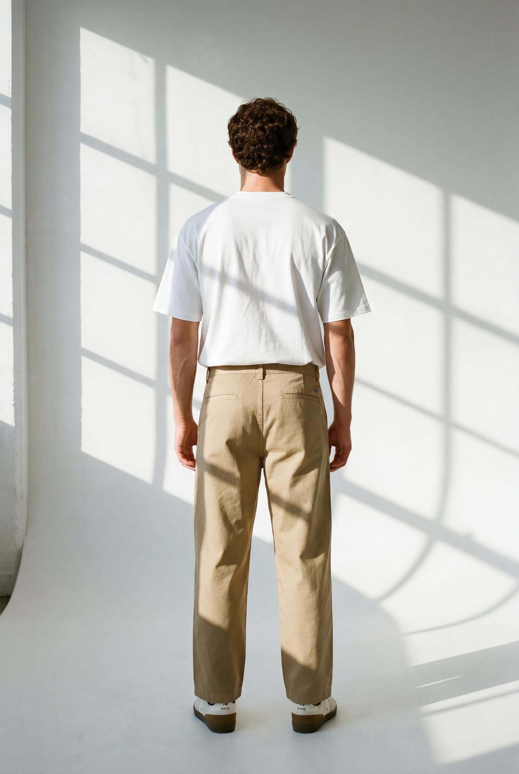 Hipland Echo Trouser — Khaki — lifestyle view