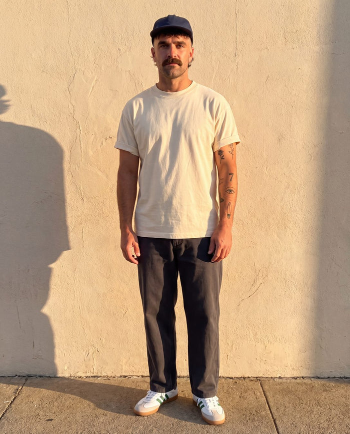 Frame Tee Cream worn