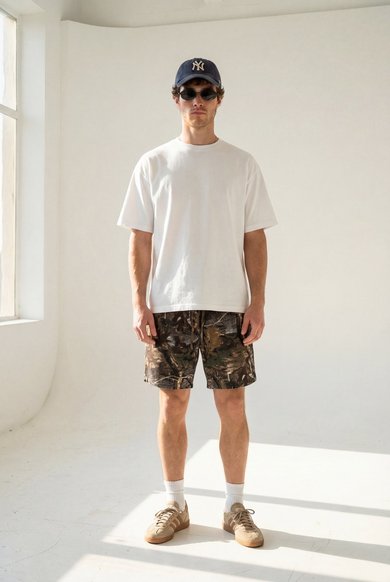 Hipland Bush Camo Shorts Dark Camo front