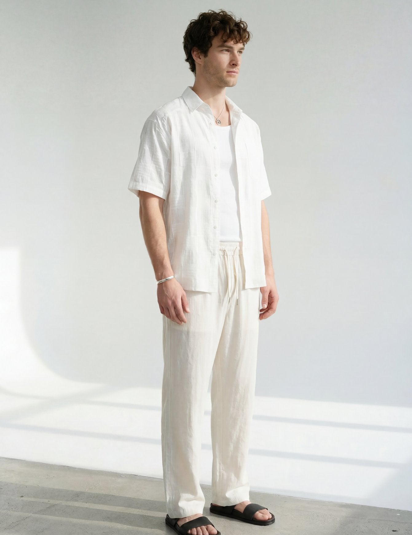 Hipland Nara Beach Trouser Natural detail