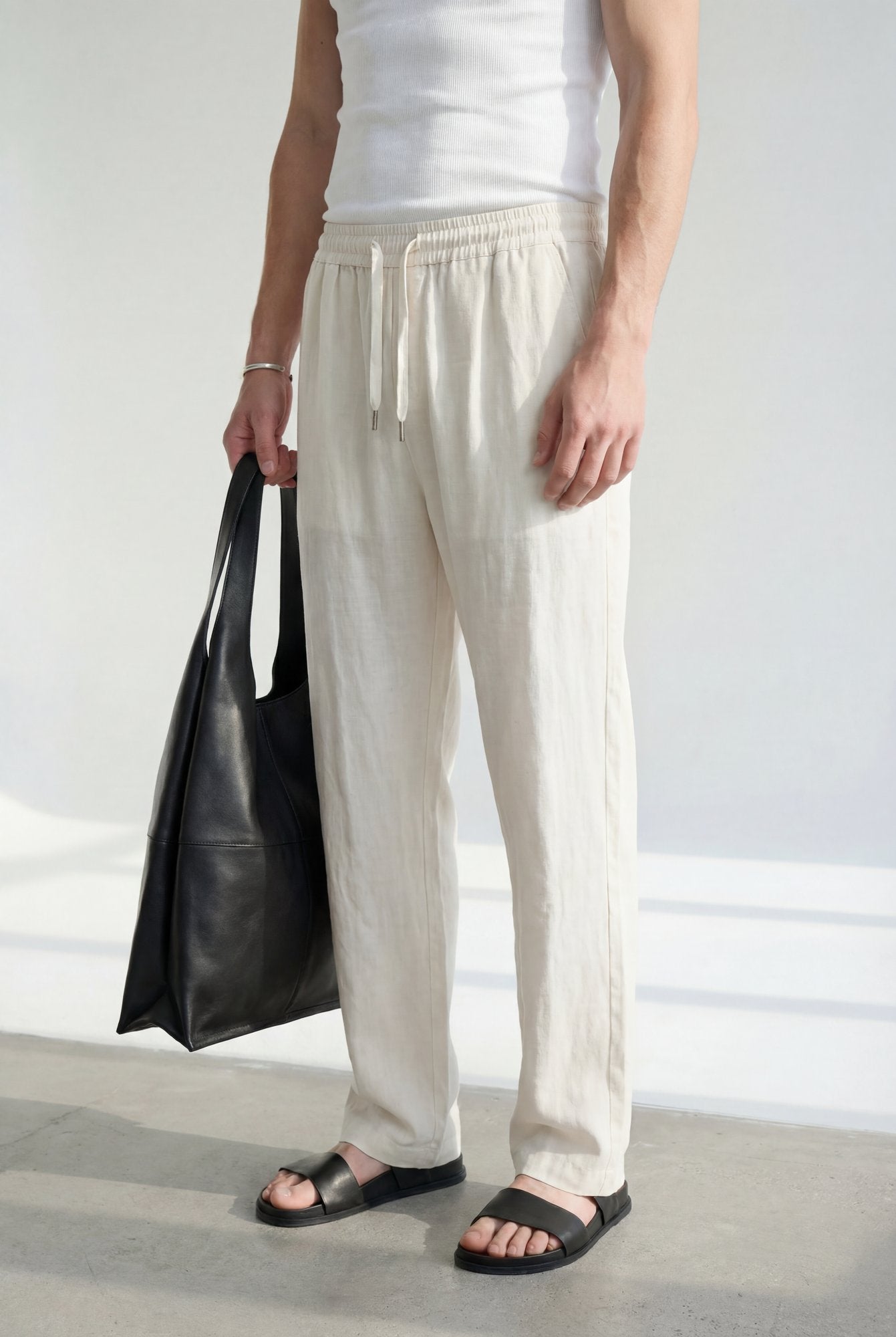 Hipland Nara Beach Trouser Natural front