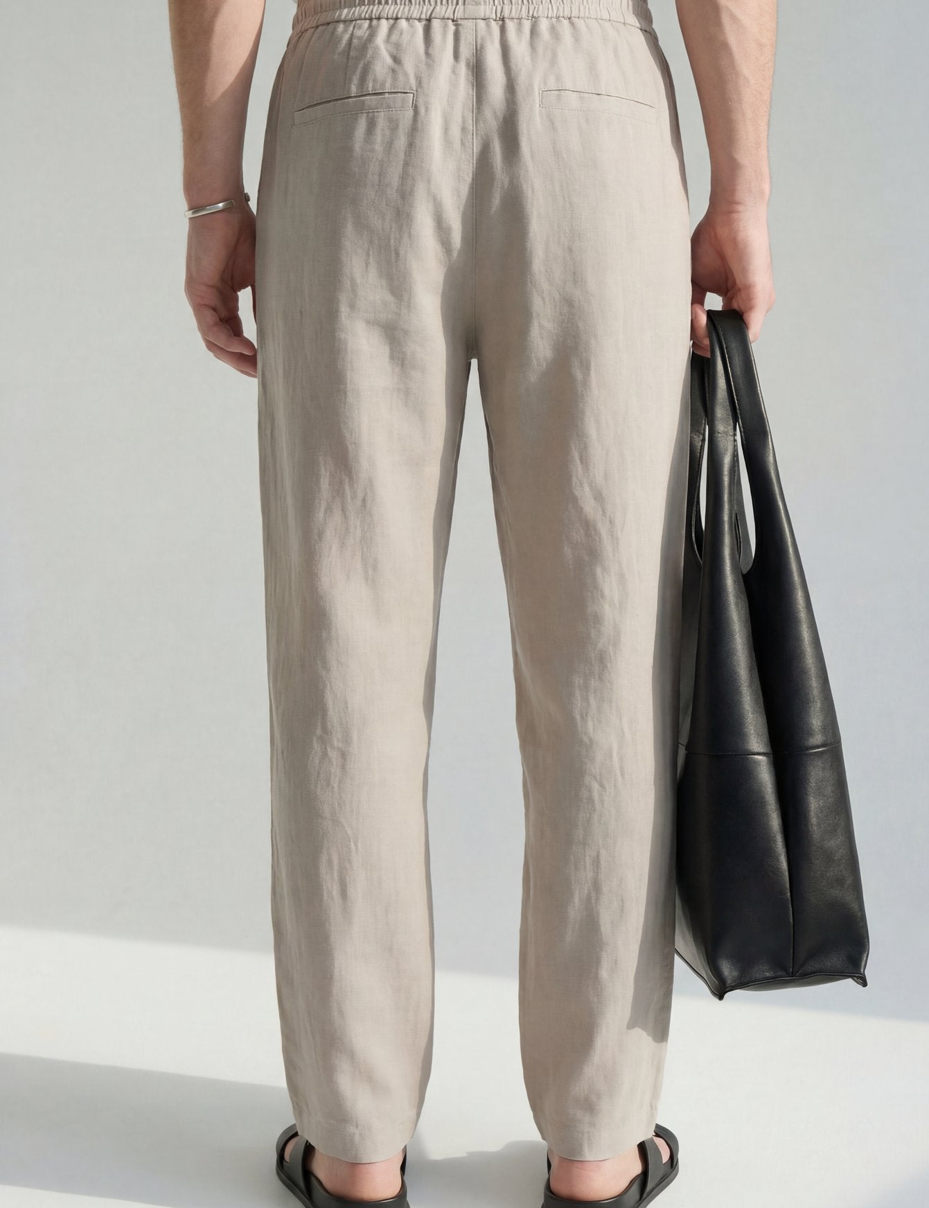 Hipland Nara Beach Trouser Stone Taupe detail