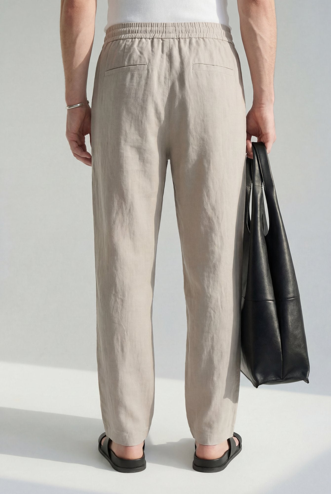 Hipland Nara Beach Trouser Stone Taupe detail