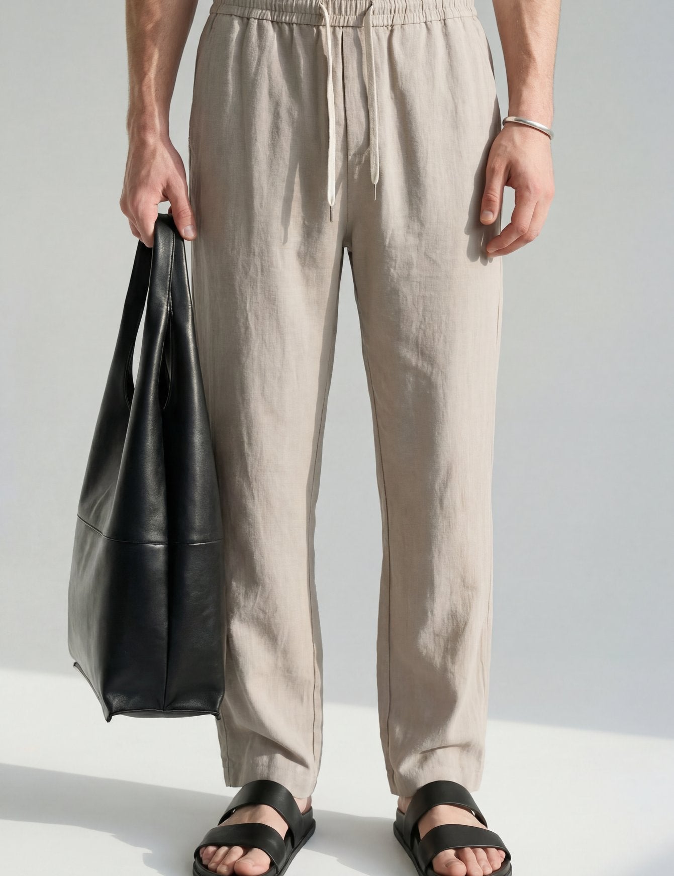 Hipland Nara Beach Trouser Stone Taupe front