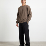 Relaxed Crewneck Sweatshirt - Dark Khaki