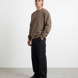 Relaxed Crewneck Sweatshirt - Dark Khaki