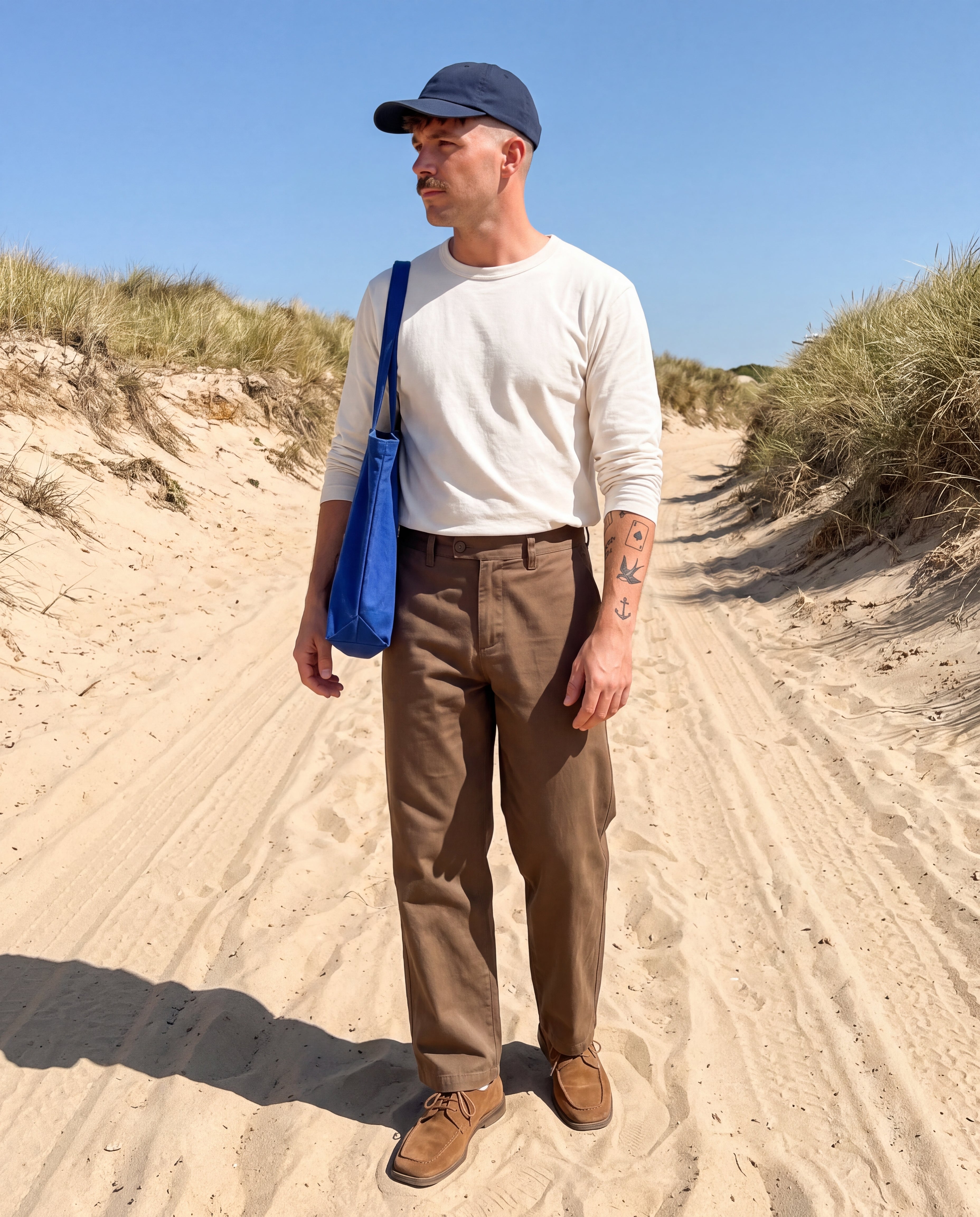 Casual Trouser - Coffee, Coffee, worn