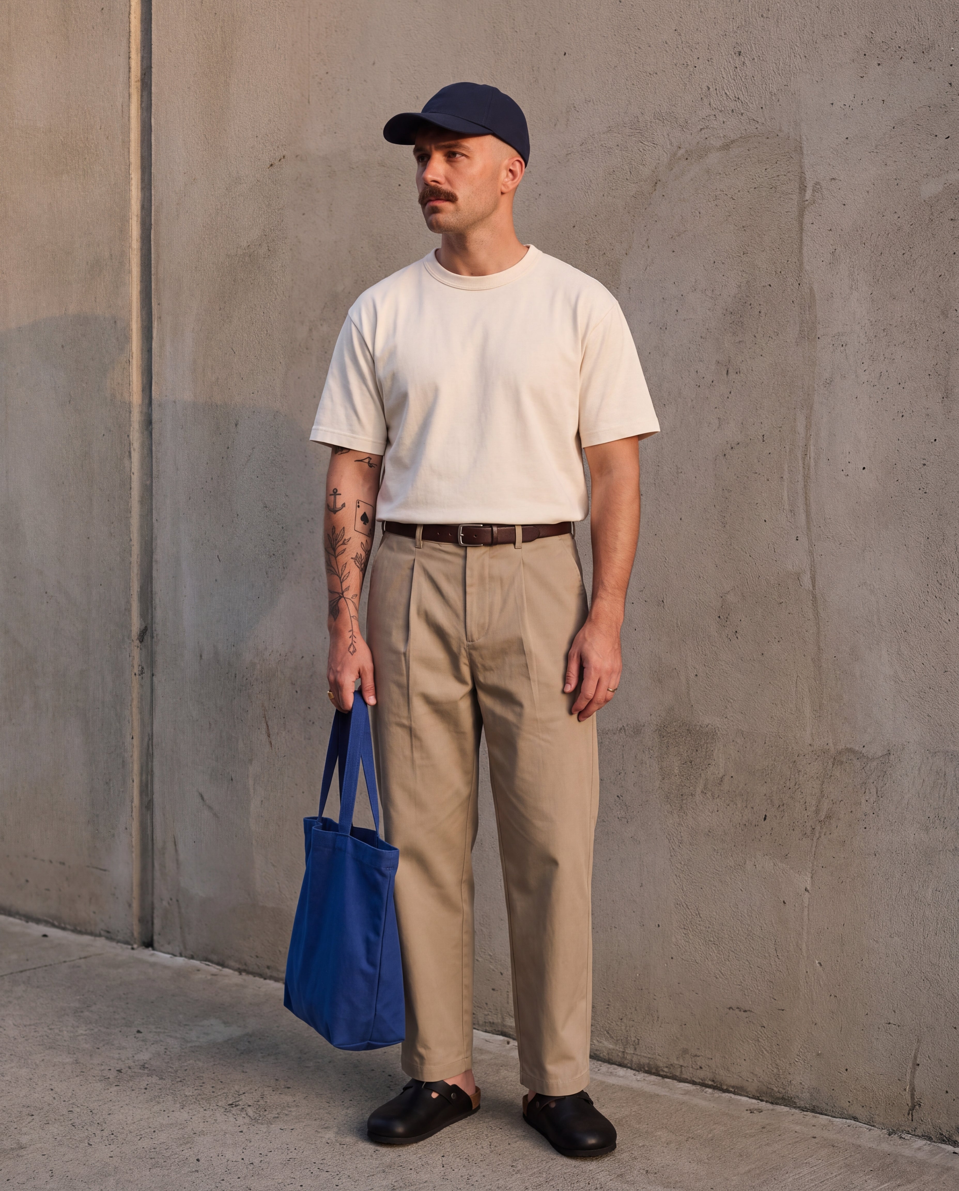 Pleated Cotton-Nylon Commuter Trousers - Khaki, Khaki, worn