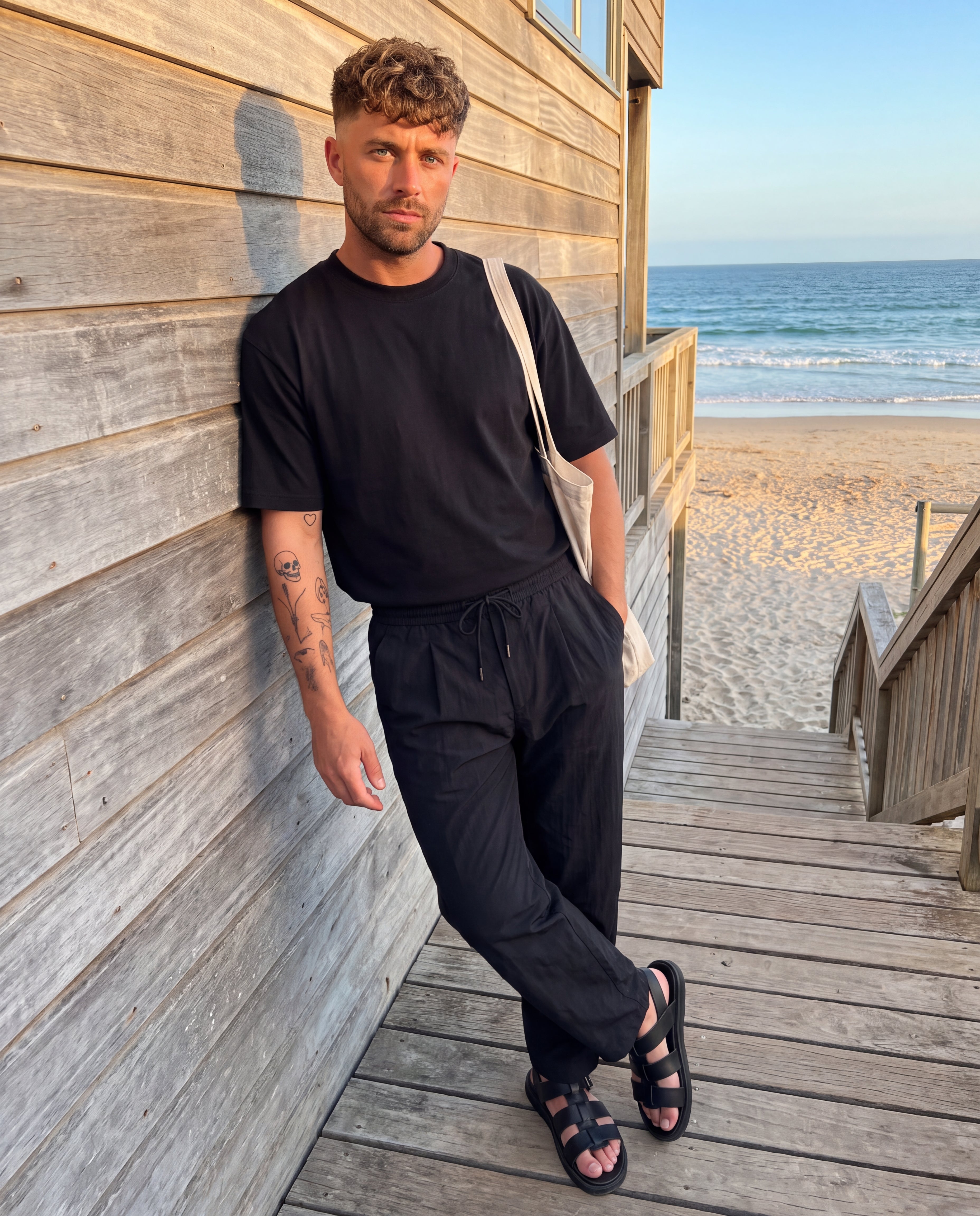 Pleated Lyocell-Nylon Trousers - Black, Black, worn