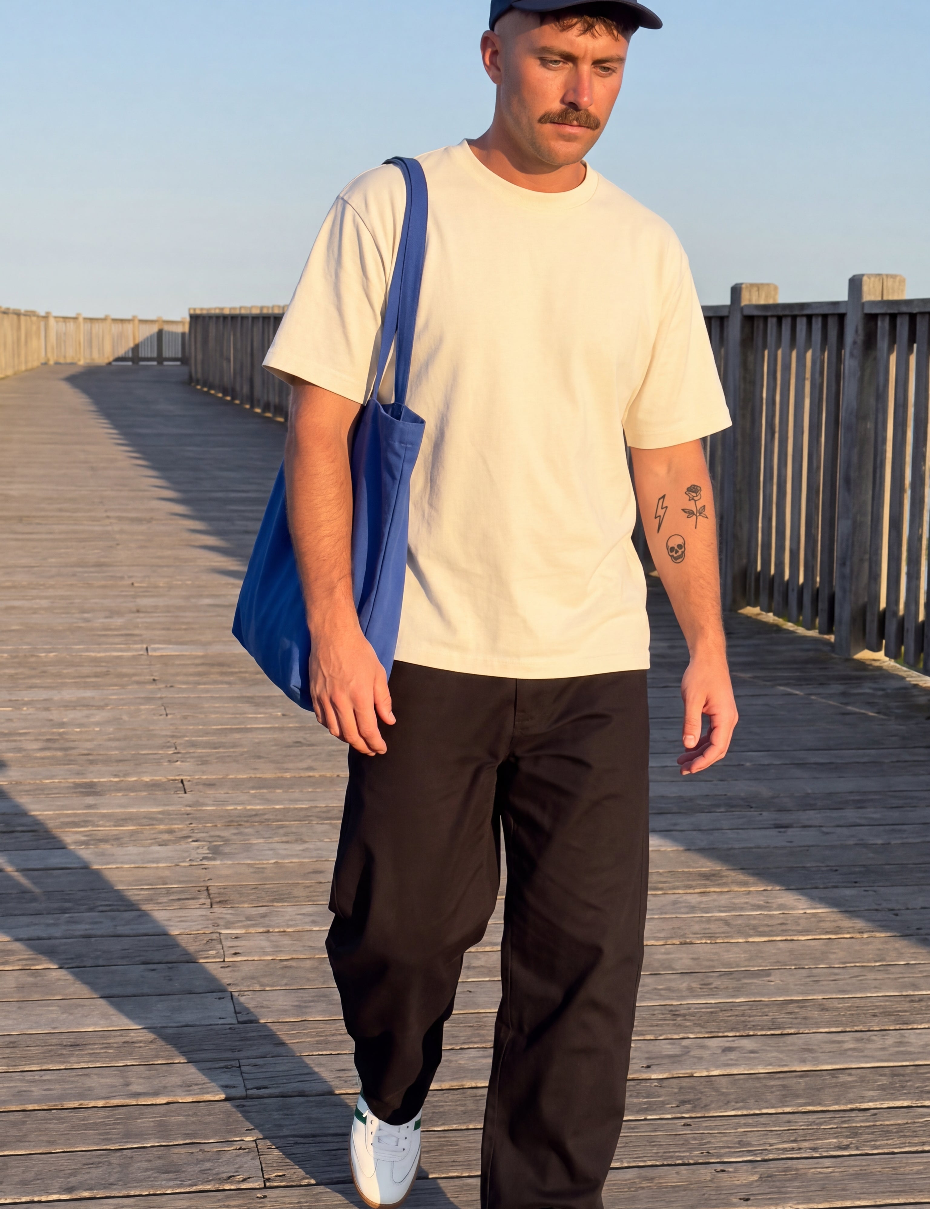 Echo Barrel Leg Pants - Black, BLACK, worn