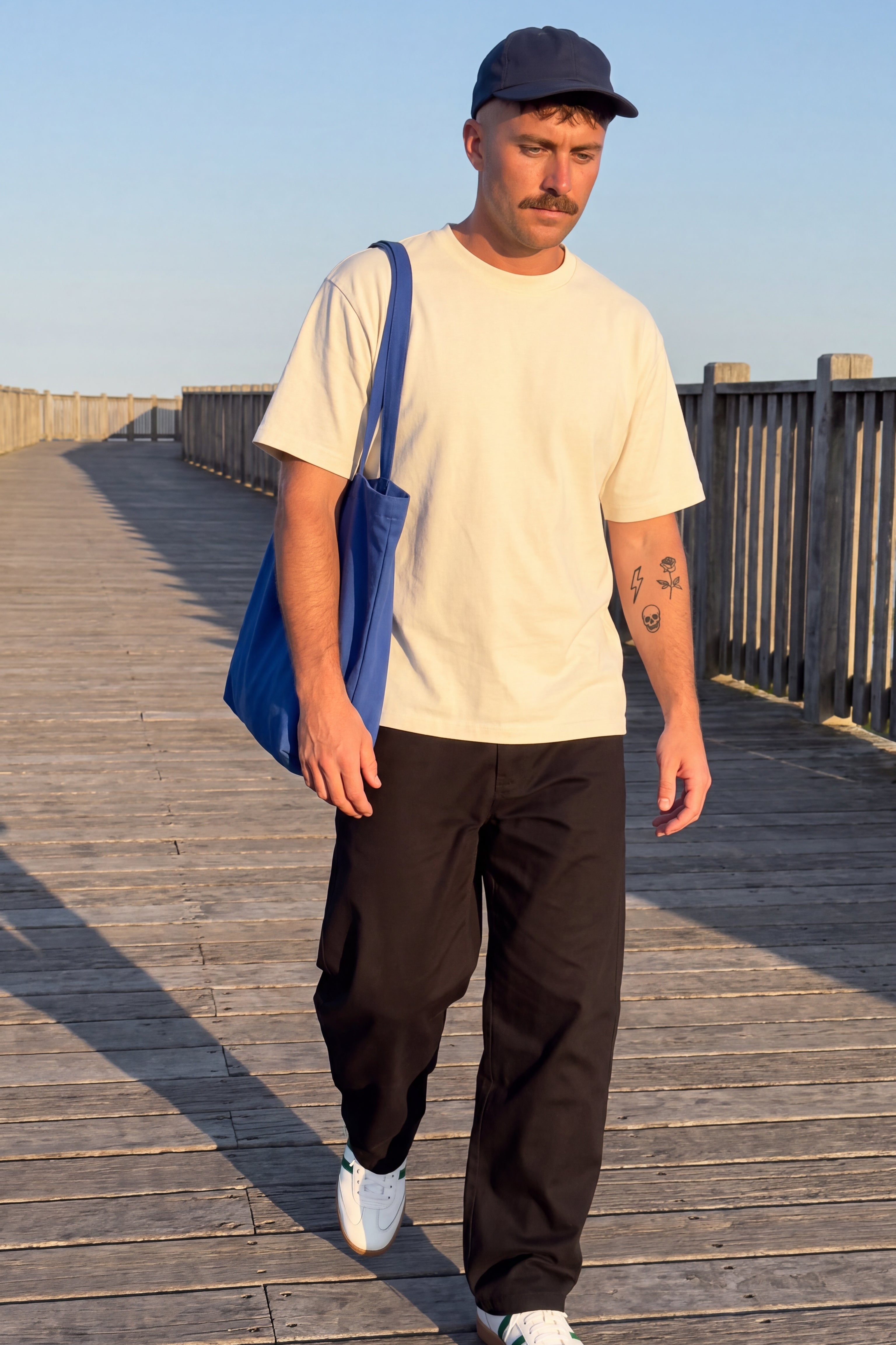 Echo Barrel Leg Pants - Black, BLACK, worn