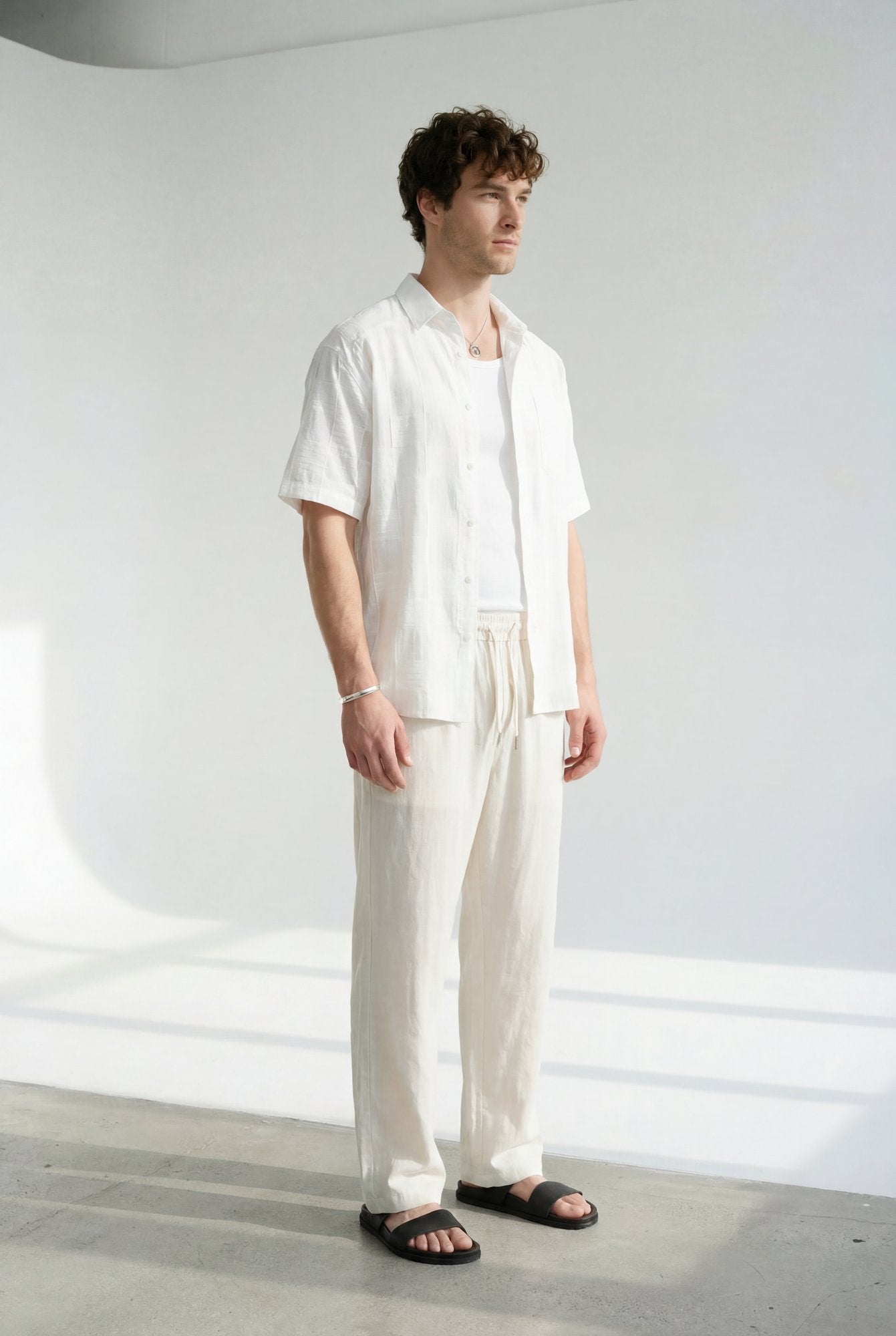 Hipland Nara Beach Trouser Natural detail