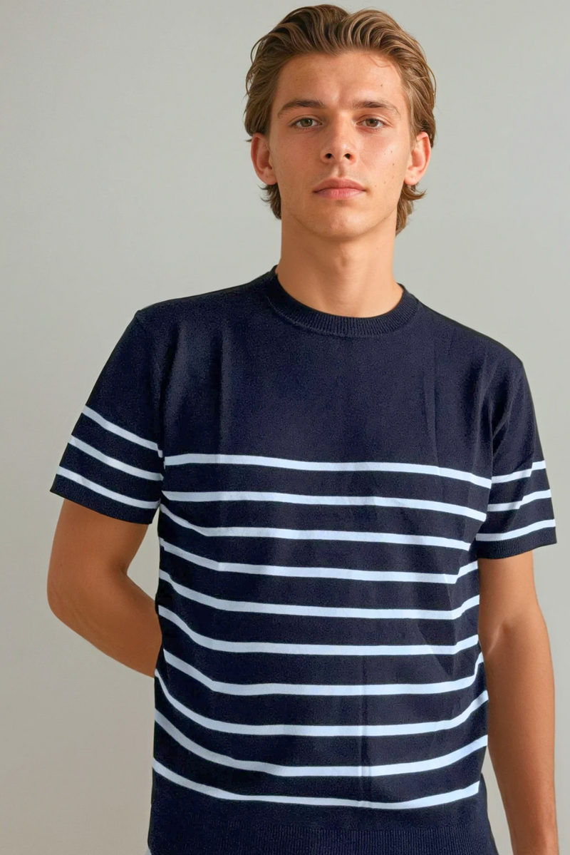 The Arcadian Knit Tee - Black