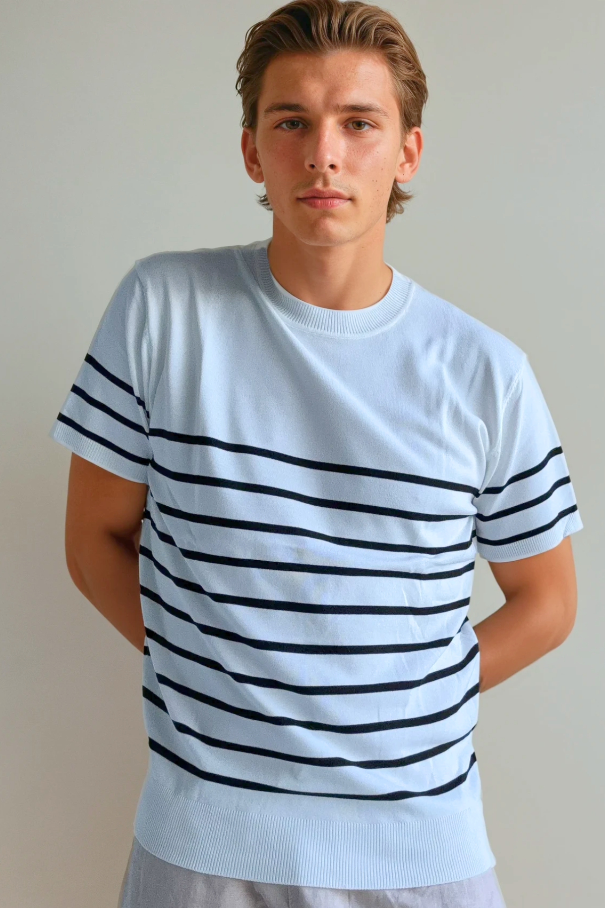 The Arcadian Knit Tee - White