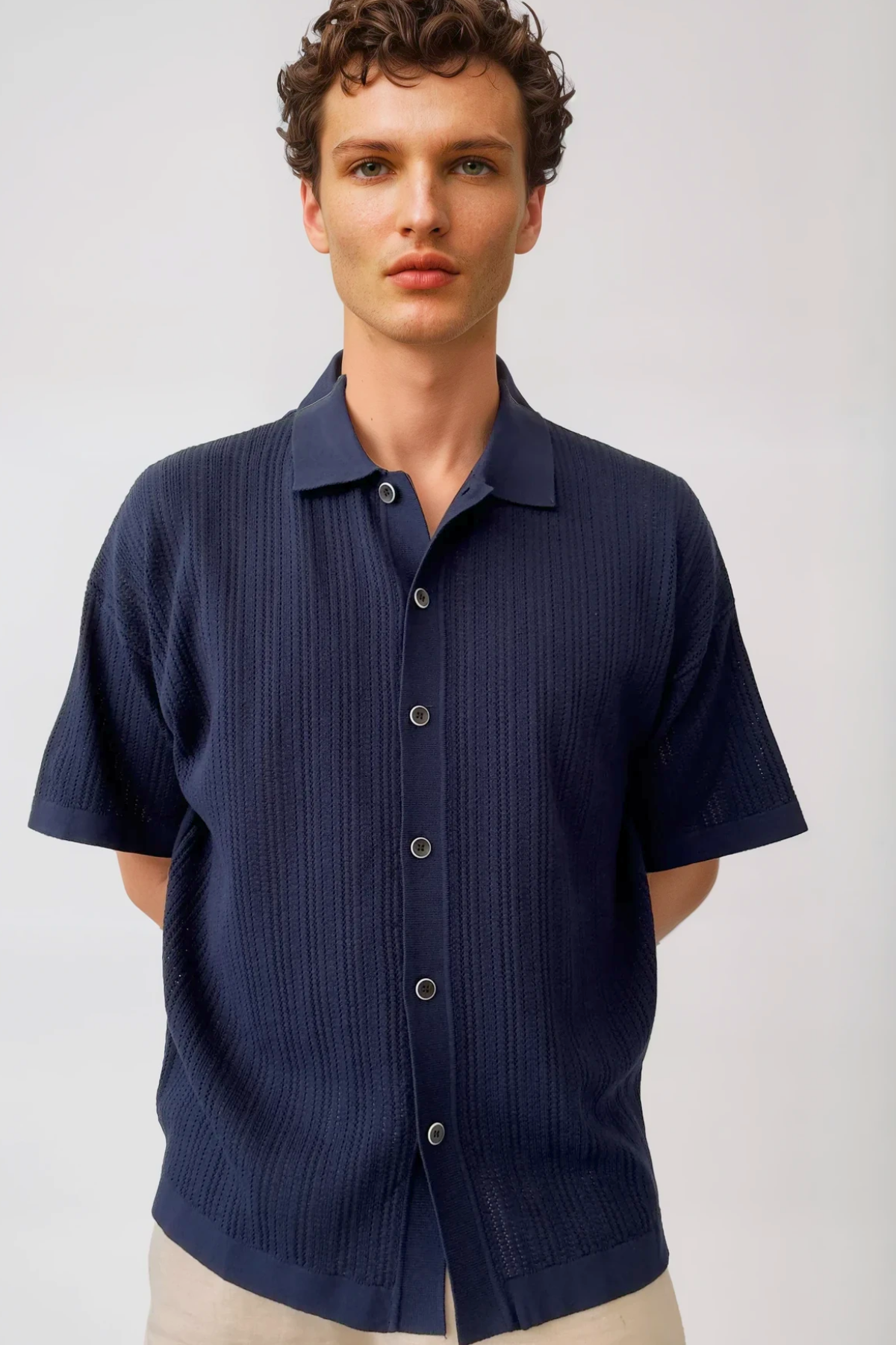 Harlow Knit Shirt - Navy