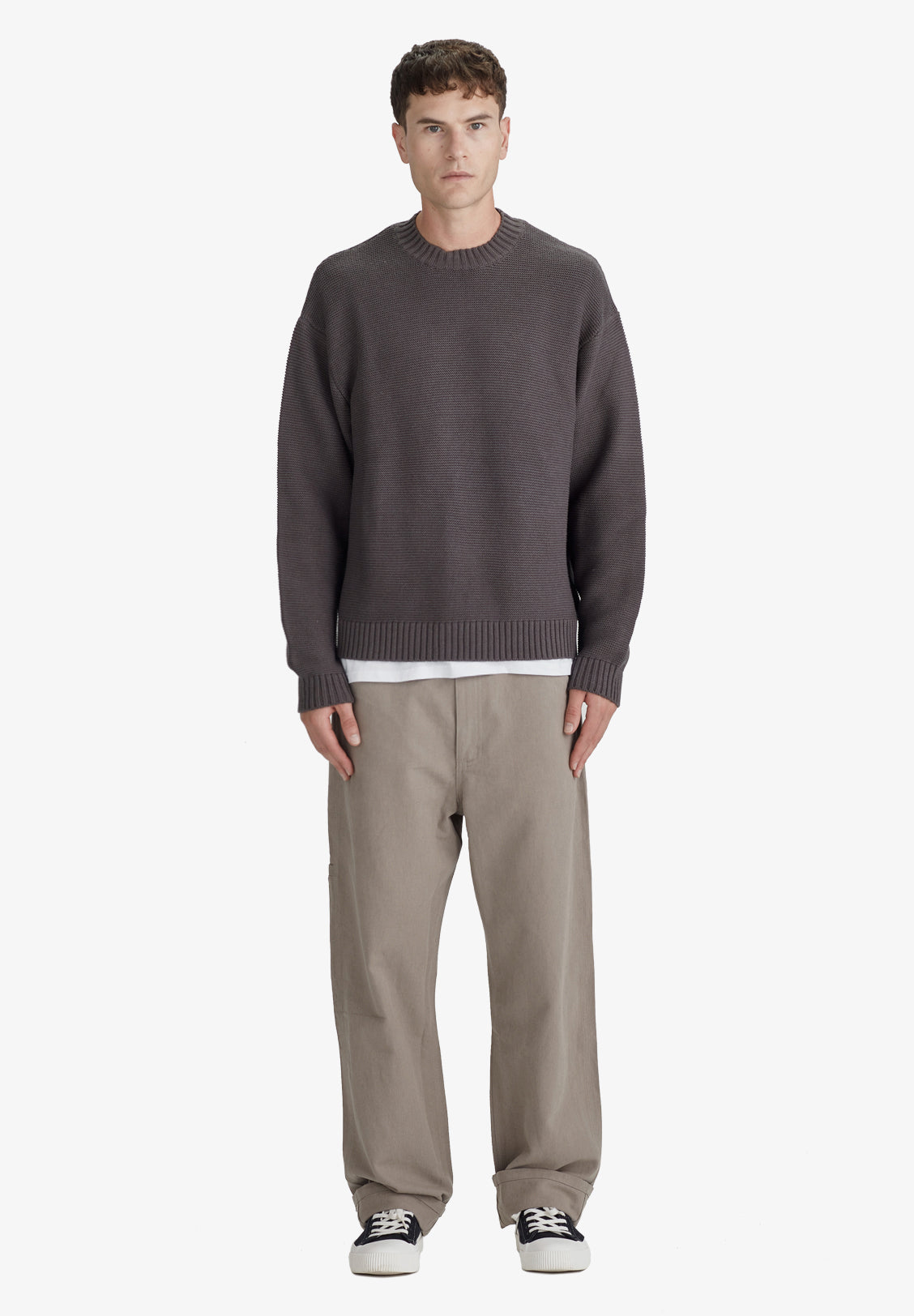 Commoners Oversized Crew Knit - Stormy